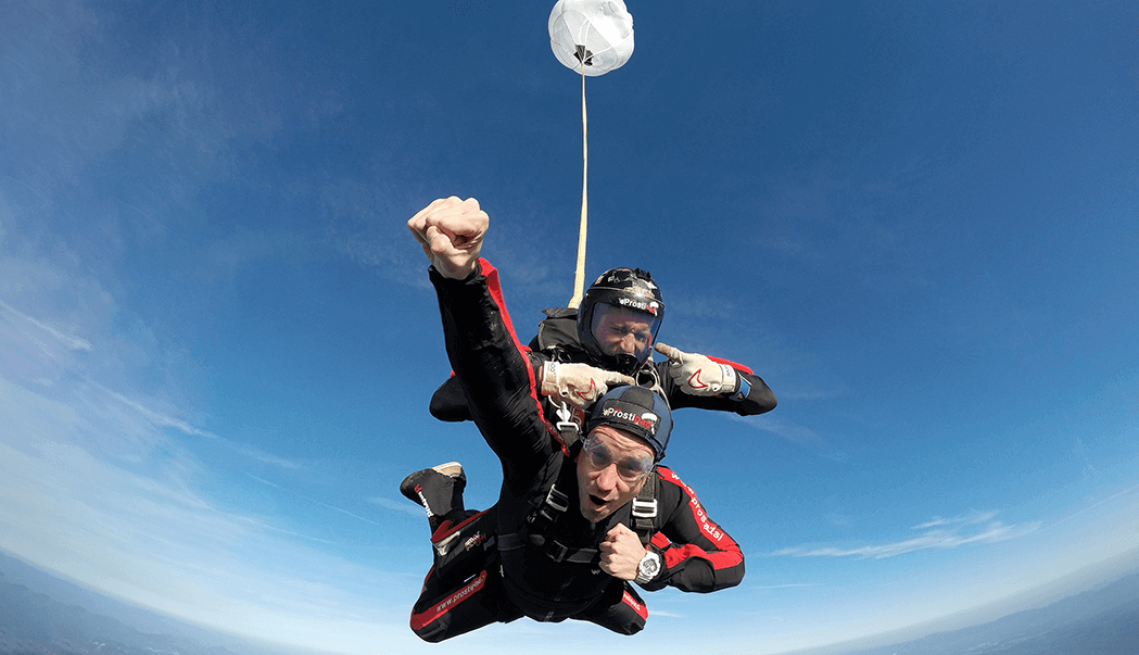 veselje ob skoku s padalom